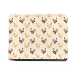 Watercolor Rooster Pattern Print Bifold Wallet