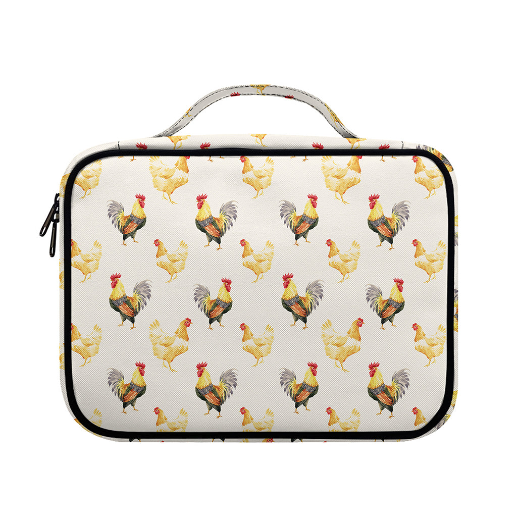 Watercolor Rooster Pattern Print Briefcase Bible Bag