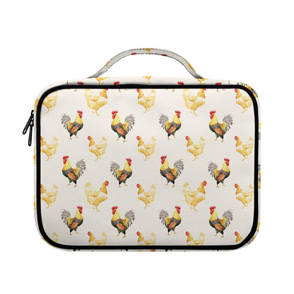 Watercolor Rooster Pattern Print Briefcase Bible Bag