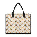 Watercolor Rooster Pattern Print Canvas Tote Bag