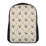 Watercolor Rooster Pattern Print Casual Backpack
