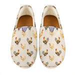 Watercolor Rooster Pattern Print Casual Shoes