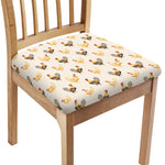 Watercolor Rooster Pattern Print Chair Cushion Cover