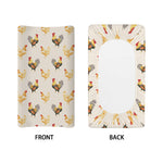 Watercolor Rooster Pattern Print Changing Pad Cover