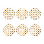 Watercolor Rooster Pattern Print Coaster Set