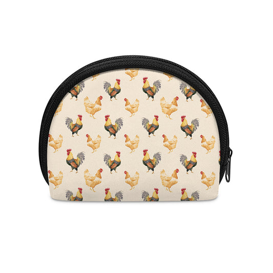 Watercolor Rooster Pattern Print Coin Purse