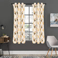 Watercolor Rooster Pattern Print Grommet Curtain Panels