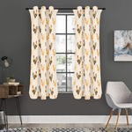 Watercolor Rooster Pattern Print Curtain