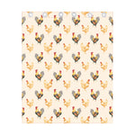 Watercolor Rooster Pattern Print Curtain