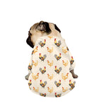 Watercolor Rooster Pattern Print Dog Zip Up Jacket