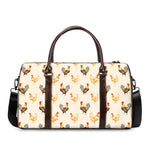 Watercolor Rooster Pattern Print Duffle Bag