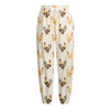 Watercolor Rooster Pattern Print Fleece Lined Knit Pants