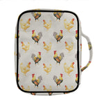 Watercolor Rooster Pattern Print Front Pocket Bible Bag