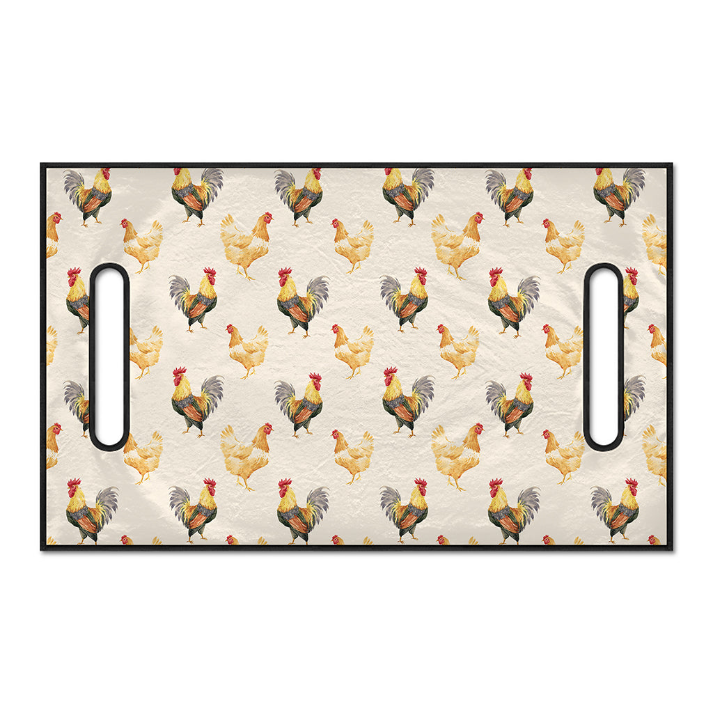 Watercolor Rooster Pattern Print Golf Cart Seat Cover