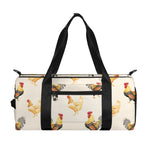 Watercolor Rooster Pattern Print Gym Bag