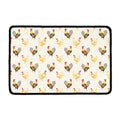 Watercolor Rooster Pattern Print Kitchen Mat