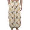 Watercolor Rooster Pattern Print Lantern Pants