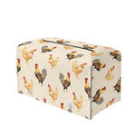 Watercolor Rooster Pattern Print Leather Tissue Box Cover