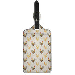 Watercolor Rooster Pattern Print Luggage Tag