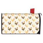Watercolor Rooster Pattern Print Mailbox Cover