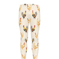 Watercolor Rooster Pattern Print Men's Leggings