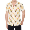 Watercolor Rooster Pattern Print Men's Shirt