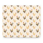 Watercolor Rooster Pattern Print Mouse Pad