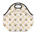 Watercolor Rooster Pattern Print Neoprene Lunch Bag
