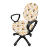 Watercolor Rooster Pattern Print Office Chair Cover