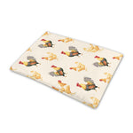 Watercolor Rooster Pattern Print Pet Cooling Mat Cover