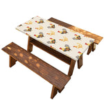 Watercolor Rooster Pattern Print Picnic Table Cover