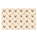 Watercolor Rooster Pattern Print Polyester Doormat