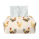 Watercolor Rooster Pattern Print Rectangle Tissue Box Cover