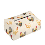 Watercolor Rooster Pattern Print Rectangle Tissue Box Cover