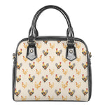 Watercolor Rooster Pattern Print Shoulder Handbag