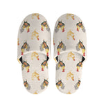 Watercolor Rooster Pattern Print Slippers