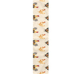 Watercolor Rooster Pattern Print Table Runner