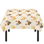 Watercolor Rooster Pattern Print Tablecloth