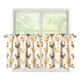 Watercolor Rooster Pattern Print Tier Curtains