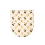 Watercolor Rooster Pattern Print Toilet Lid Cover