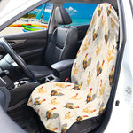 Watercolor Rooster Pattern Print Waterproof Car Seat Cover