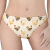 Watercolor Rooster Pattern Print Women's Thong