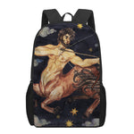Watercolor Sagittarius Zodiac Sign Print 17 Inch Backpack