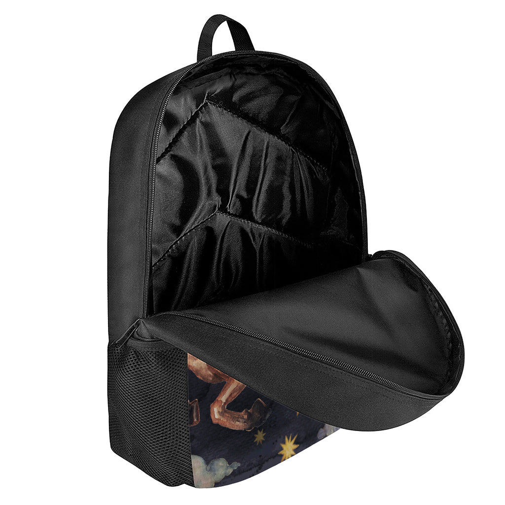 Watercolor Sagittarius Zodiac Sign Print 17 Inch Backpack