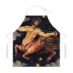 Watercolor Sagittarius Zodiac Sign Print Adjustable Apron