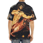 Watercolor Sagittarius Zodiac Sign Print Aloha Shirt