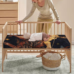 Watercolor Sagittarius Zodiac Sign Print Baby Crib Sheet