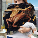 Watercolor Sagittarius Zodiac Sign Print Baby Seat Cover