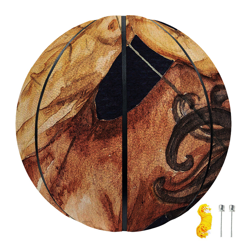 Watercolor Sagittarius Zodiac Sign Print Basketball