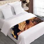 Watercolor Sagittarius Zodiac Sign Print Bed Runner